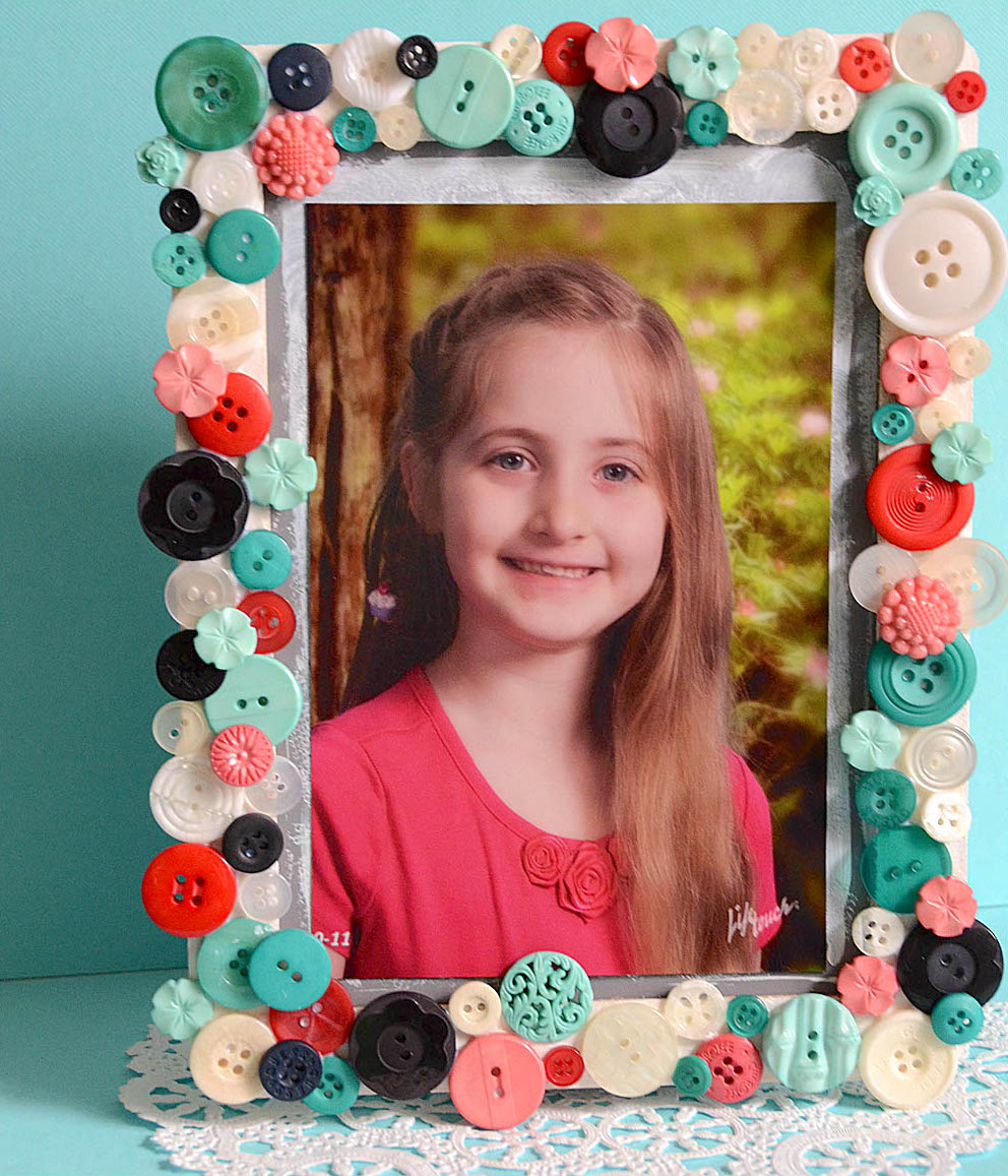 Back to School Button Photo Frame