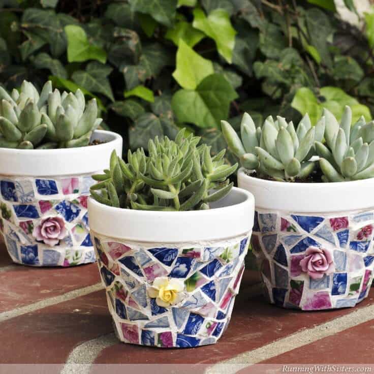 How To Make Broken China Mosaic Flower Pots