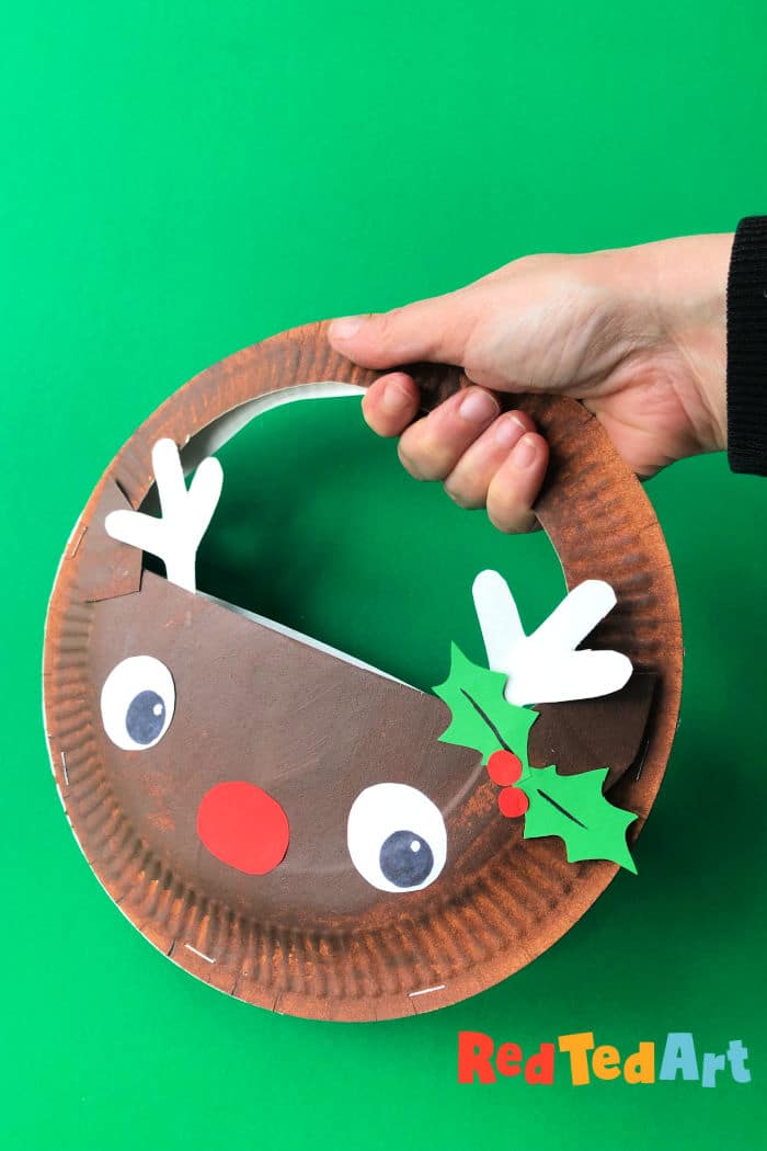 Paper Plate Rudolph Purse