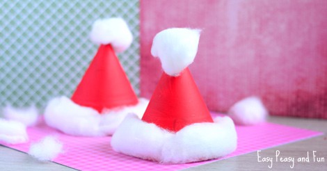 Paper plate Santa Hats
