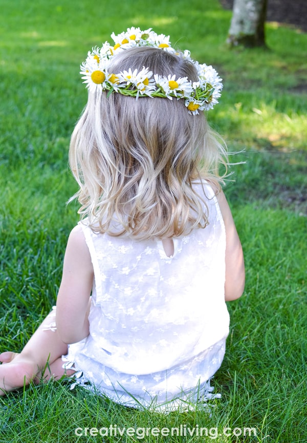 how to make a flower crown with daisies