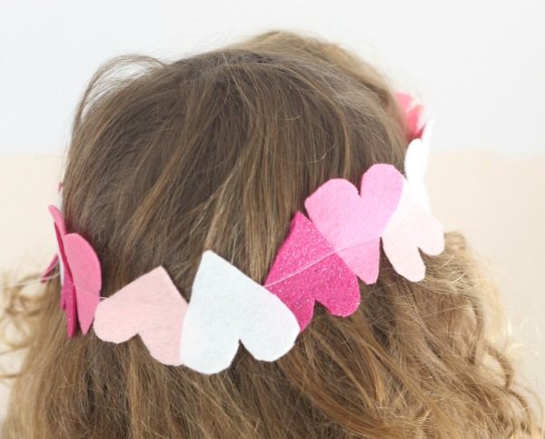 beginning sewing project heart crown