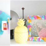 Colorful Geometric Frame Using Tissue Paper