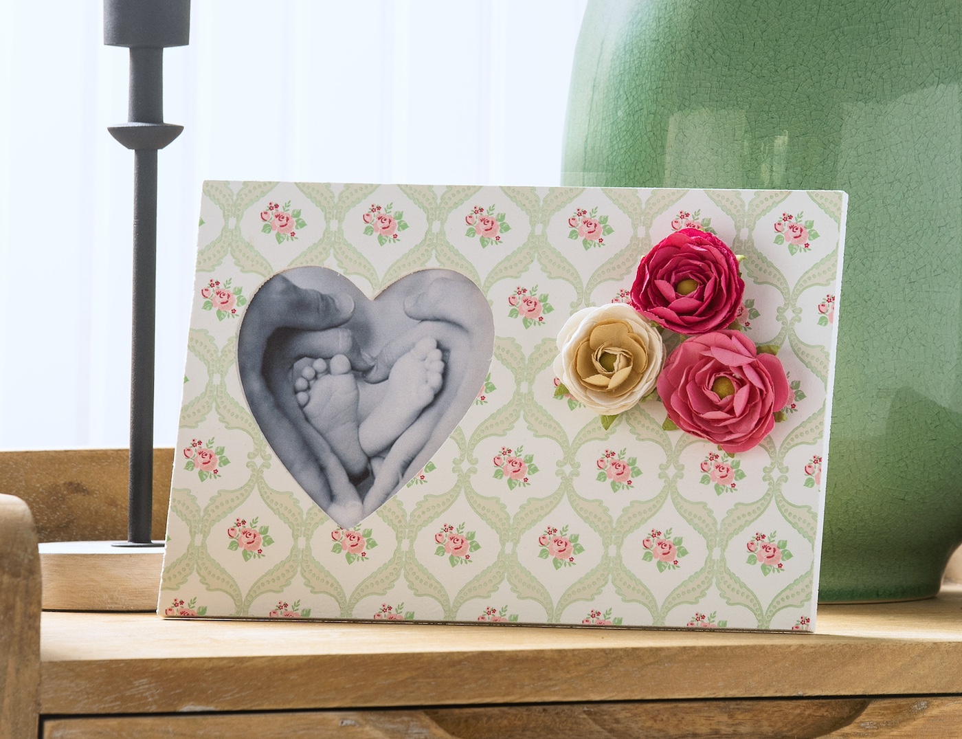 Paper Napkin Decoupage on a Wood Frame