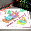 Winter Snow Sledding Coloring Page